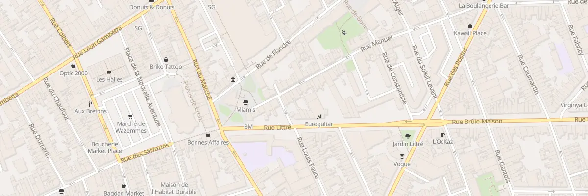Plan du 93 Rue Manuel à Lille