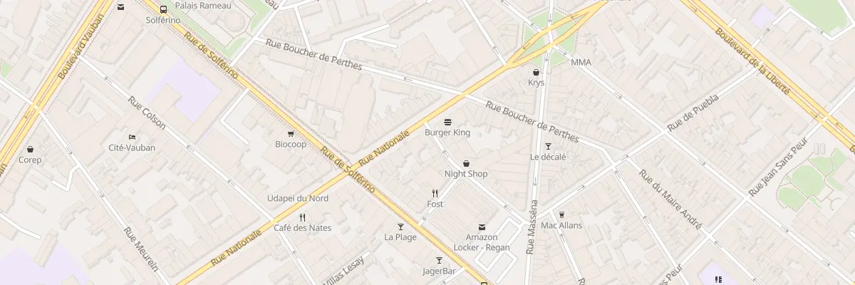 Plan du 155 Rue Nationale à Lille