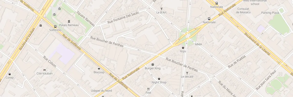 Plan du 43 Rue Boucher de Perthes à Lille