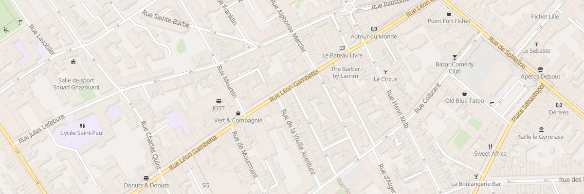 Plan du 211 Rue Léon Gambetta à Lille