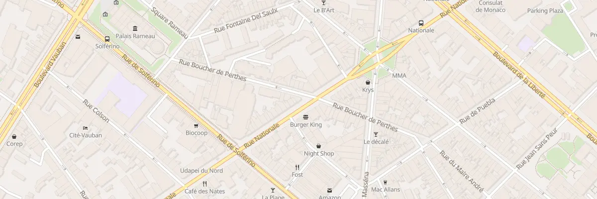 Plan du 74B Rue Boucher de Perthes à Lille