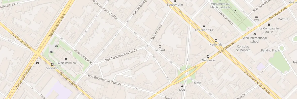 Plan du 1 Rue Fontaine Delsaux à Lille