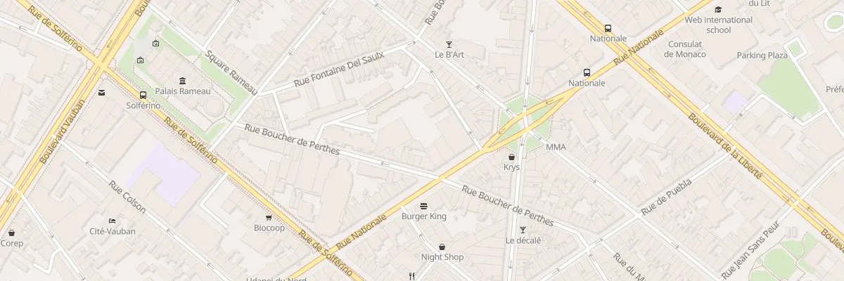 Plan du 148 Rue Nationale à Lille