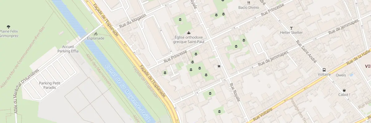 Plan du 89 Rue Princesse à Lille