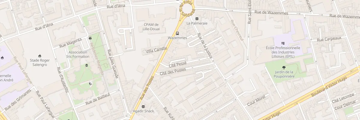 Plan du 6 Vc Pesse 175 Rue des Postes à Lille