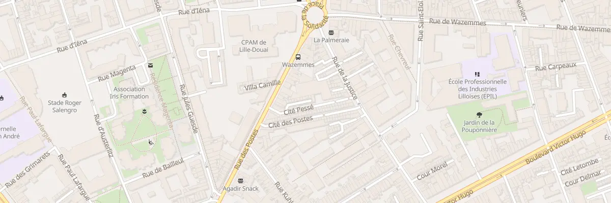 Plan du 7 Vc Pesse 175 Rue des Postes à Lille