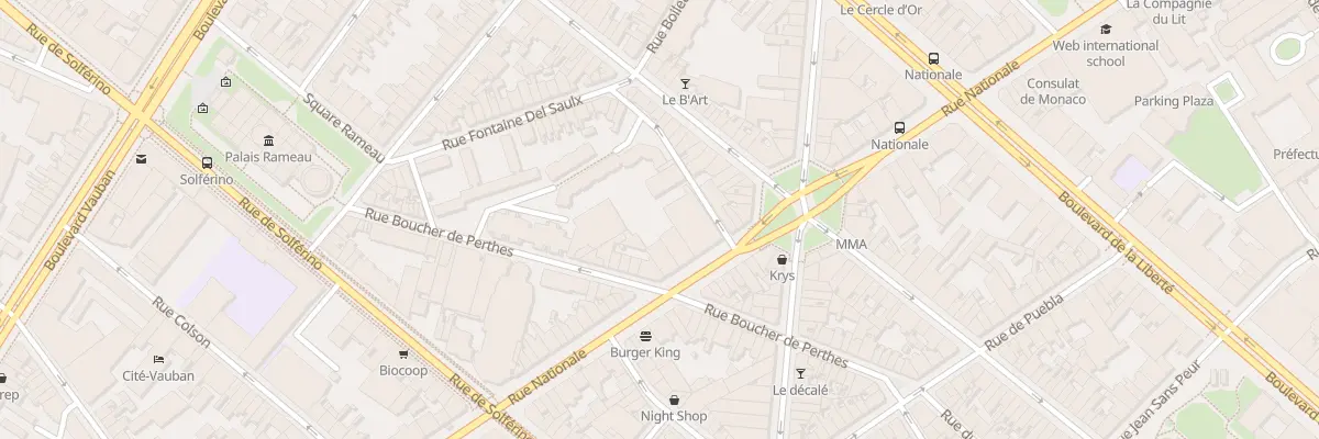 Plan du 146 Rue Nationale à Lille
