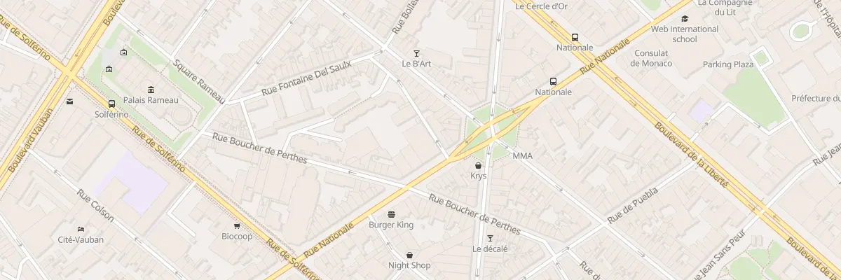 Plan du 144 Rue Nationale à Lille