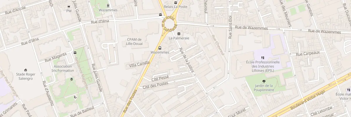 Plan du 1 Vc Miroux 26 Rue Justice à Lille