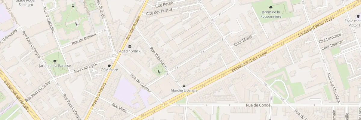 Plan du 44 Rue du Docteur Yersin à Lille