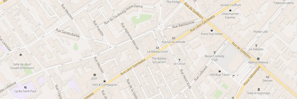 Plan du 166 Rue Léon Gambetta à Lille