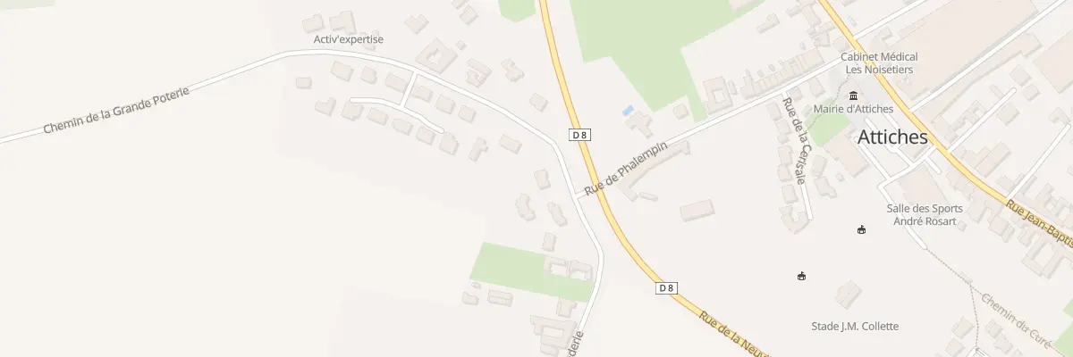 Plan du 1 Rue de la Grande Poterie à Attiches