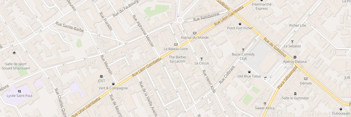Plan du 175 Rue Léon Gambetta à Lille
