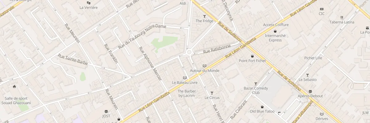Plan du 100 Rue Masséna à Lille