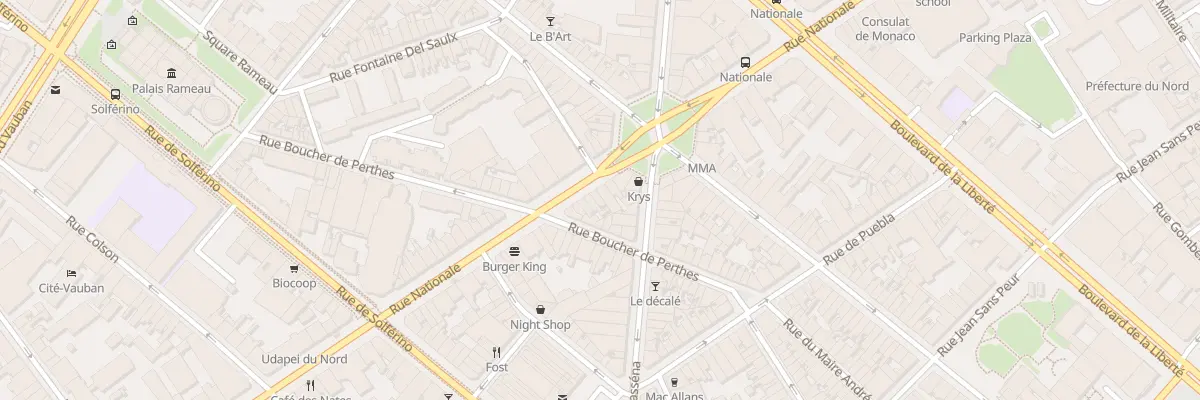 Plan du 133 Rue Nationale à Lille