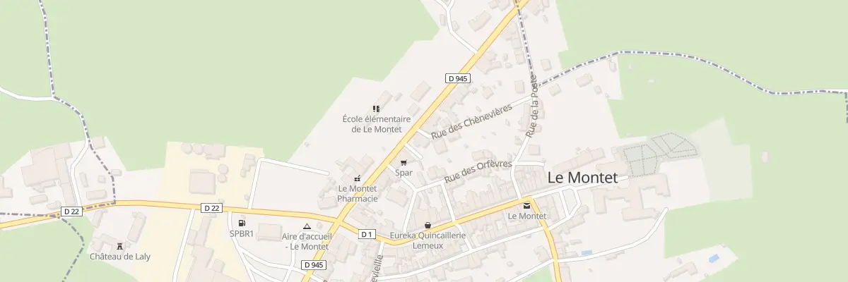 Plan du 19 N Rte Nationale au Montet
