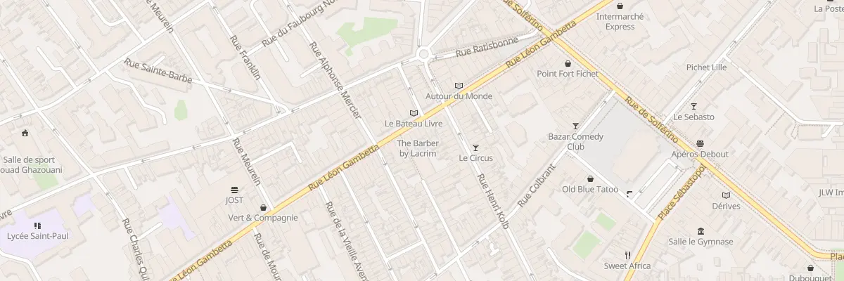 Plan du 169 Rue Léon Gambetta à Lille