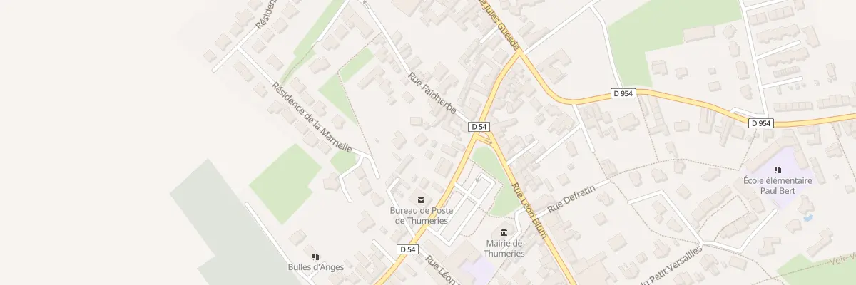 Plan du 20B Rue Roger Salengro à Thumeries