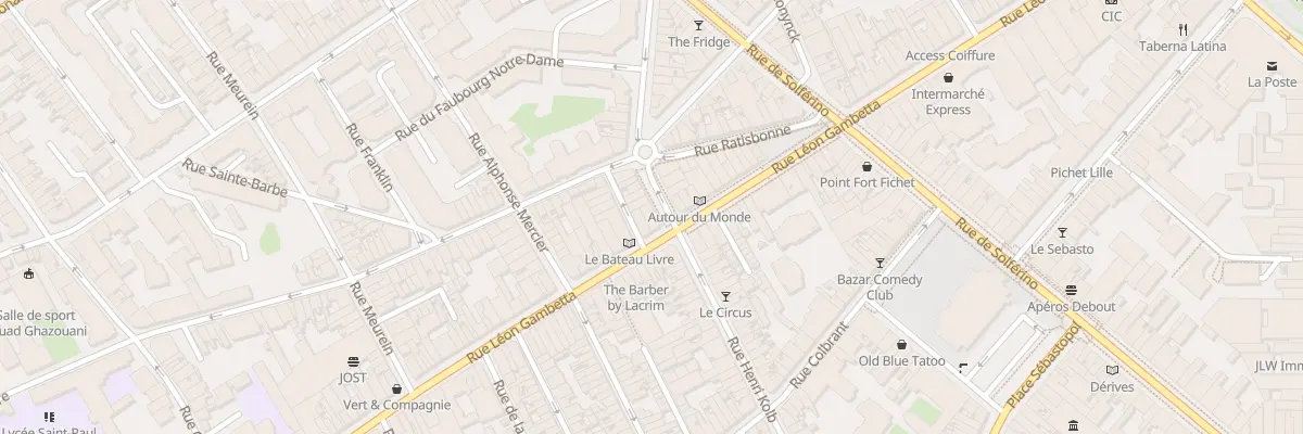 Plan du 150 Rue Léon Gambetta à Lille