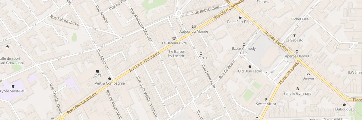 Plan du 1 Rue de la Renaissance à Lille