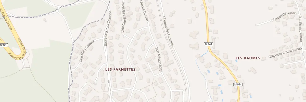 Plan du 25 Rue Alfred Sisley à Chamalières