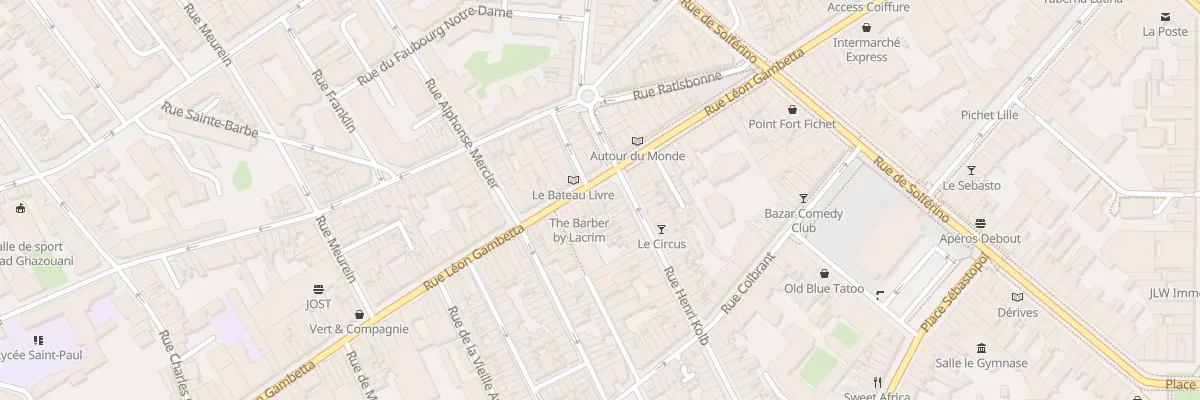 Plan du 163 Rue Léon Gambetta à Lille