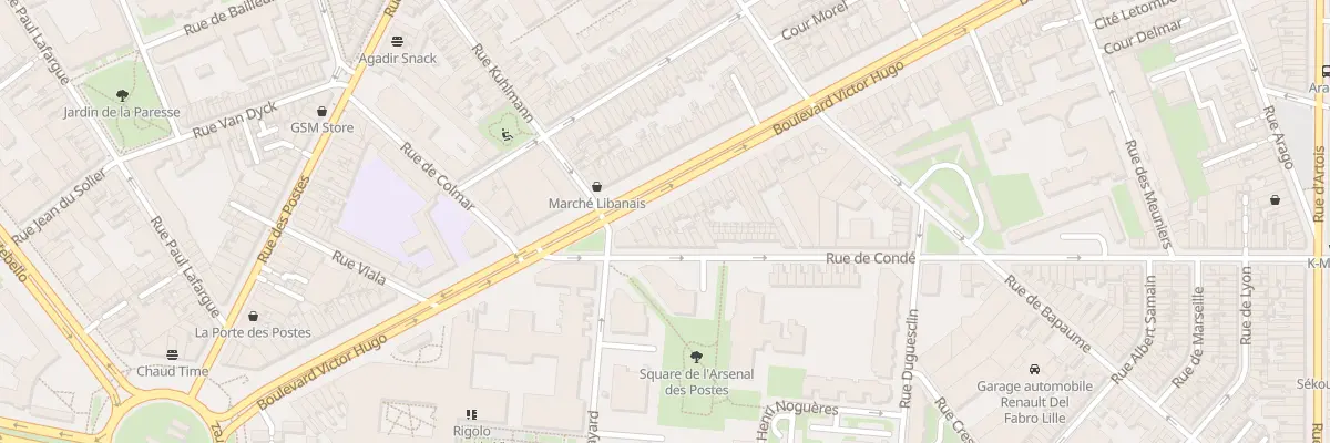 Plan du 271 Bd Victor Hugo à Lille