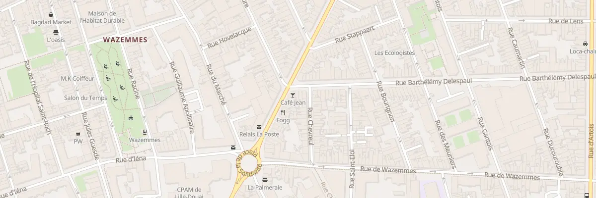 Plan du 3 Rue Barthélémy Delespaul à Lille
