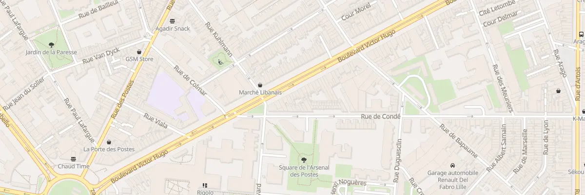 Plan du 267 Bd Victor Hugo à Lille