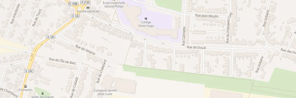 Plan du 14 Rue de Douai à Auby