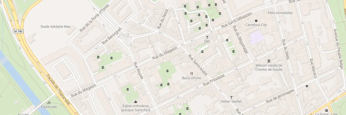 Plan du 129 Rue Saint André à Lille
