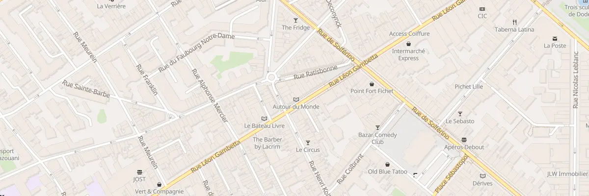 Plan du 138 Rue Léon Gambetta à Lille