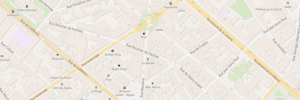 Plan du 65B Rue Boucher de Perthes à Lille
