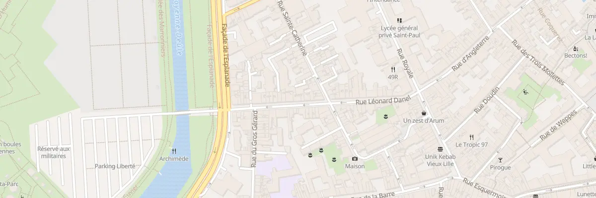 Plan du 40 Rue Léonard Danel à Lille