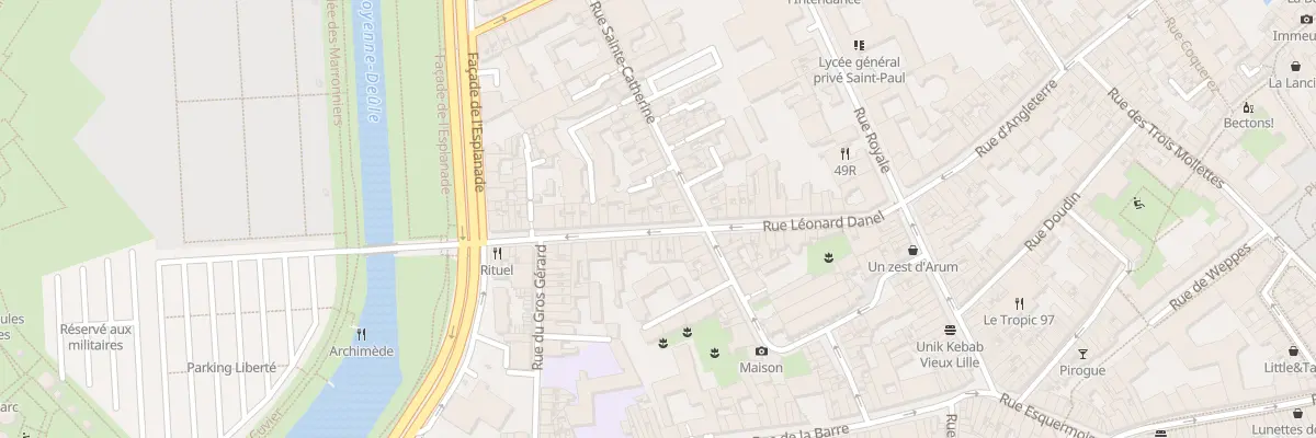 Plan du 36 Rue Léonard Danel à Lille
