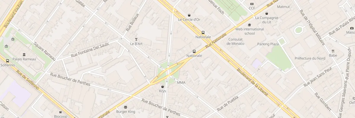 Plan du 136 Rue Nationale à Lille