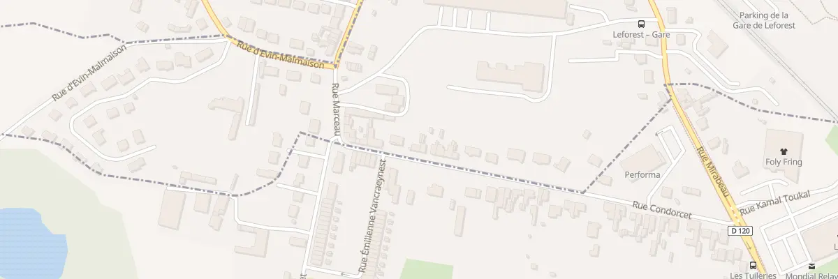 Plan du 121 Rue Marceau à Leforest