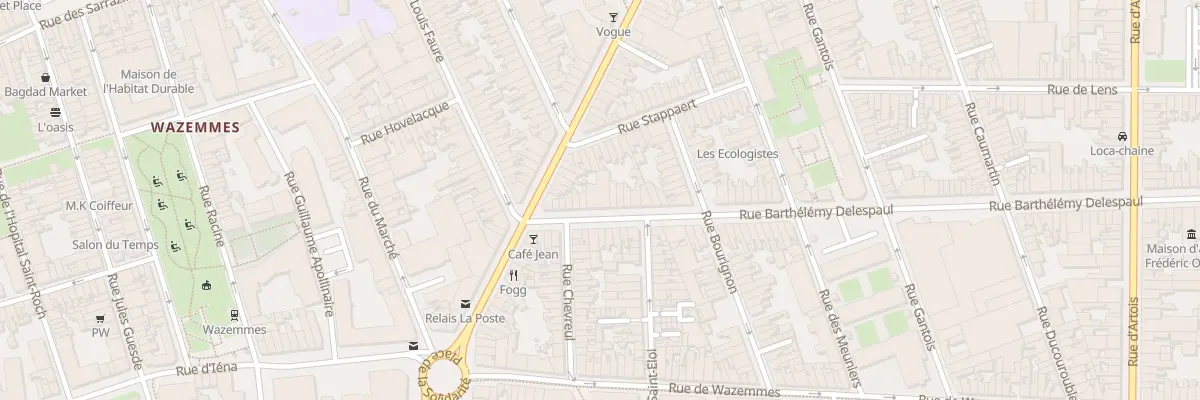 Plan du 14 Rue Barthélémy Delespaul à Lille