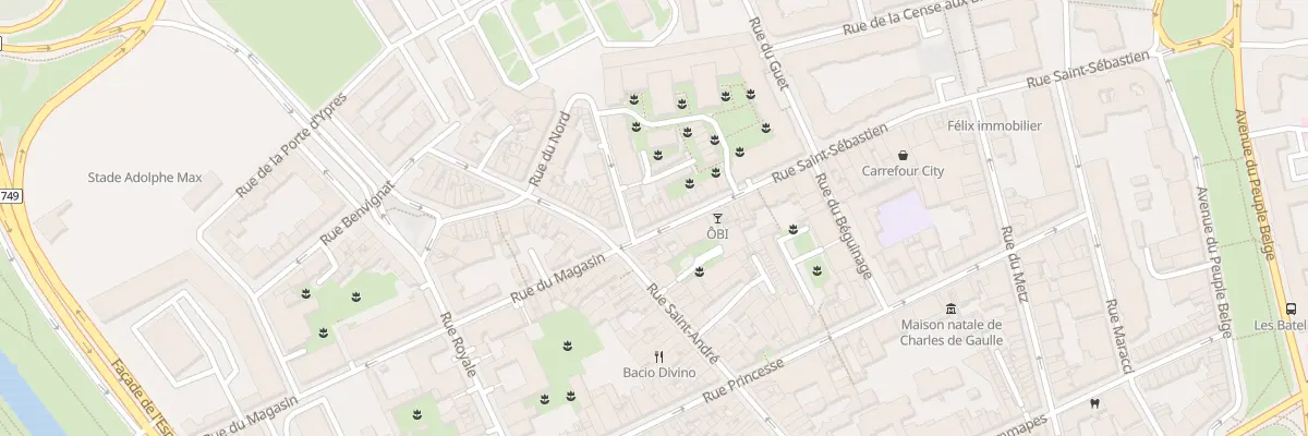 Plan du 1B Rue Saint-Sébastien à Lille