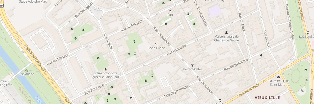 Plan du 66 Rue Princesse à Lille