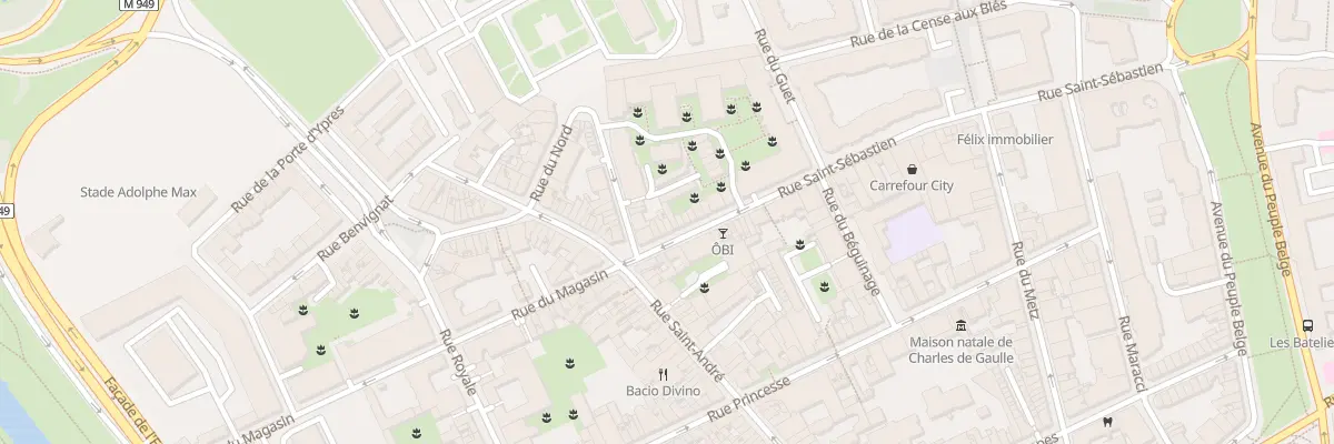 Plan du 5 Rue Saint-Sébastien à Lille