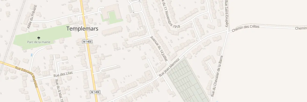 Plan du 9 Rue du 14 Juillet à Templemars