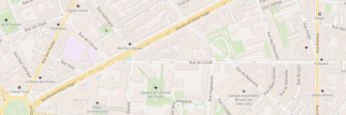 Plan du 92 Rue de Condé à Lille