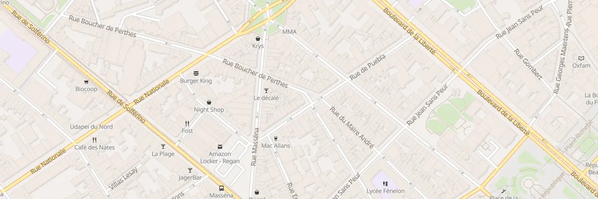 Plan du 104B Rue Boucher de Perthes à Lille