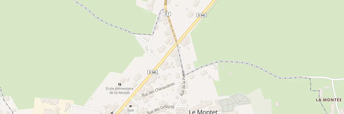 Plan du 1 Rte Départementale 945 au Montet