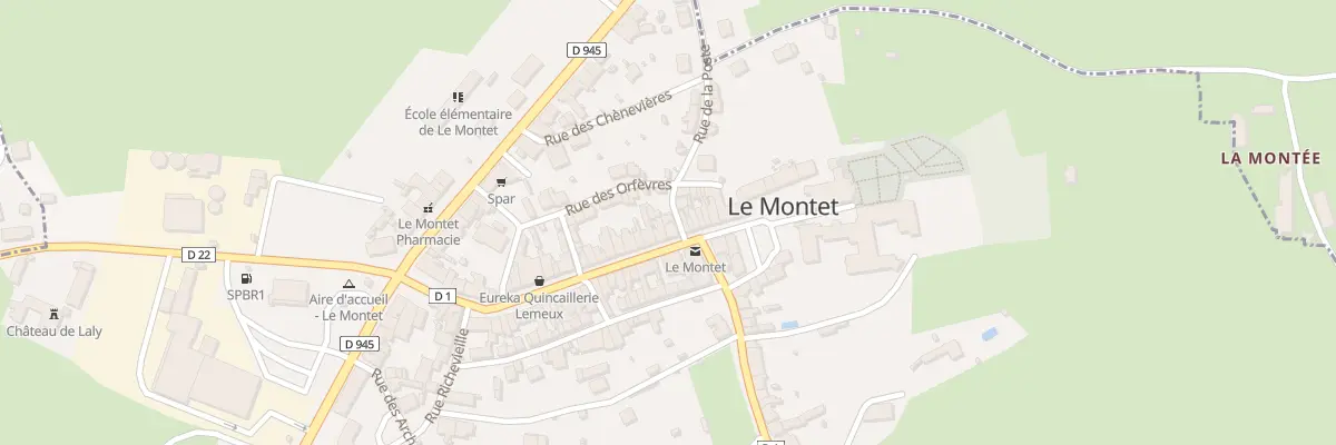 Plan du 1 Rue de la Poste au Montet
