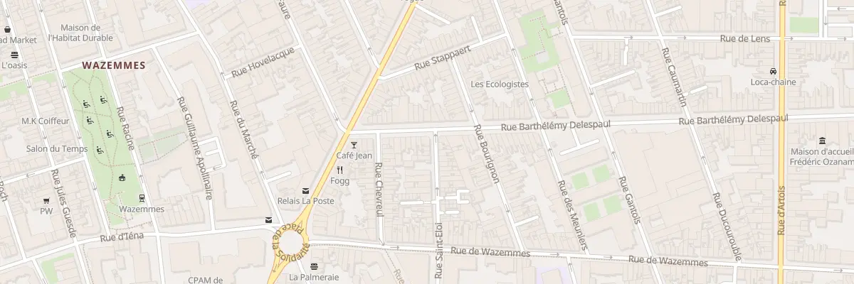 Plan du 21 Rue Barthélémy Delespaul à Lille