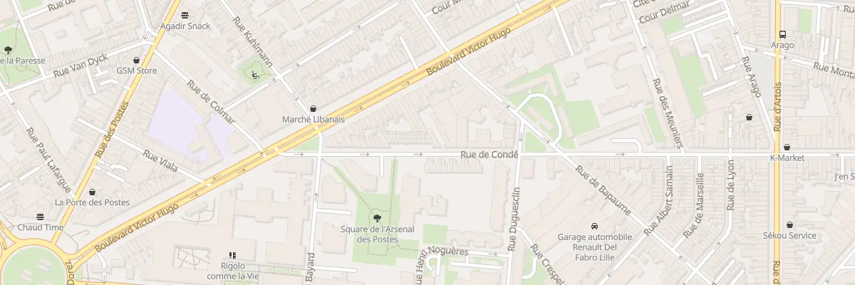 Plan du 88 Rue de Condé à Lille