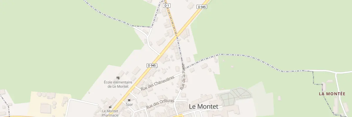 Plan du 11 Rue de la Poste au Montet