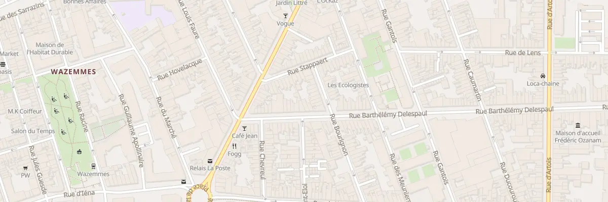 Plan du 28 Rue Barthélémy Delespaul à Lille